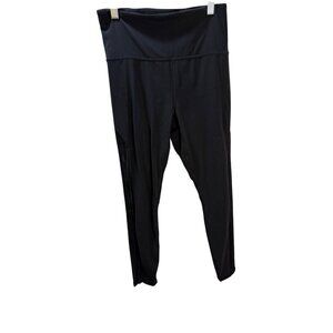 Athleta Womens Black High-Waist Mesh Panel Leggings S Stretchy Activewear